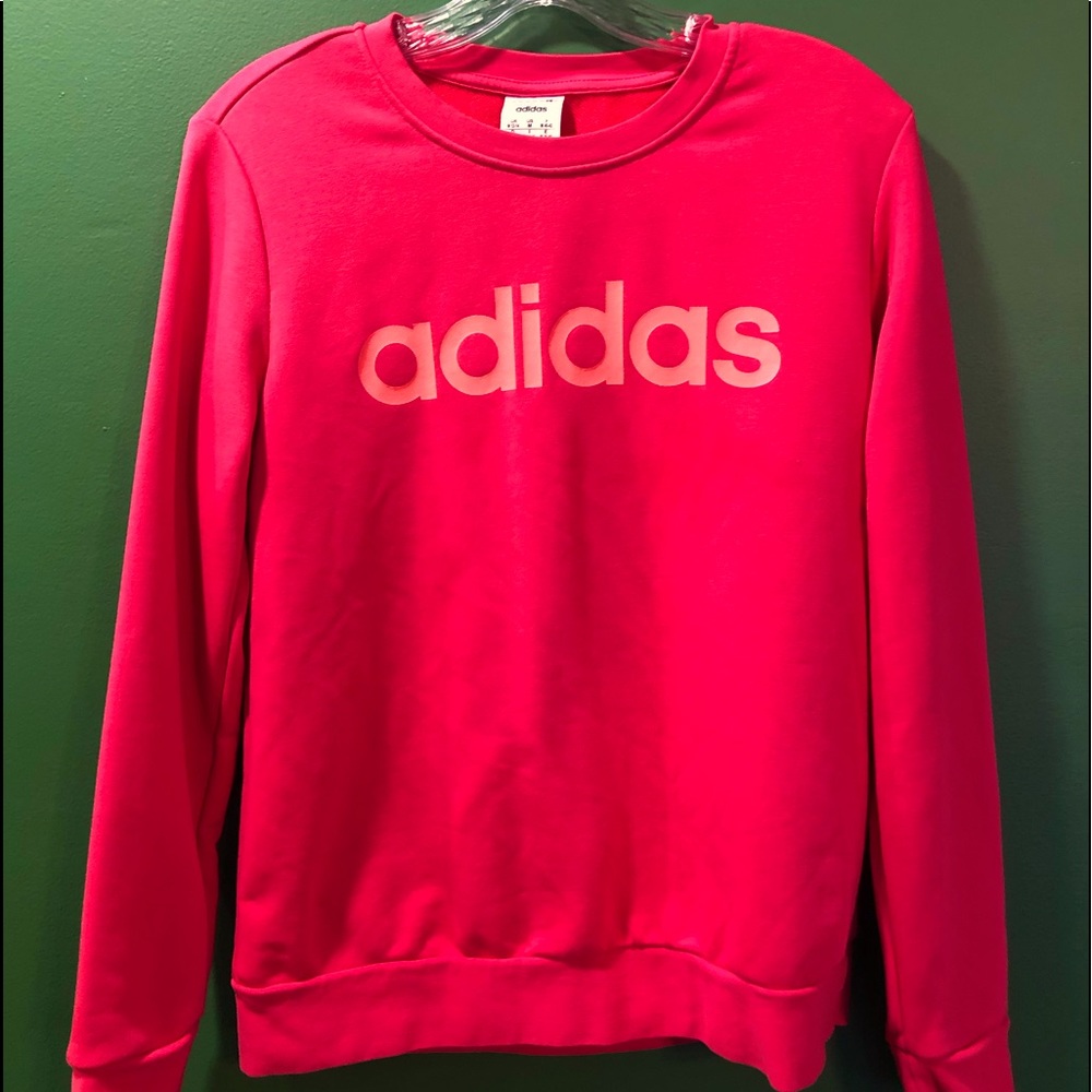 Adidas pink crewneck sweatshirt (M)